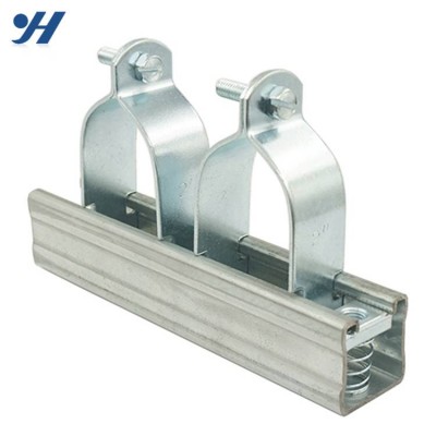 Galvanized gi Steel Adjustable Conduit Pipe Clamp Strut-mounted Clamps