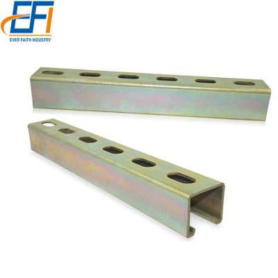 Roll Forming Unistrut Channel Pre Galvanized gi strut channel Galvanized Steel c Channel with Perforated