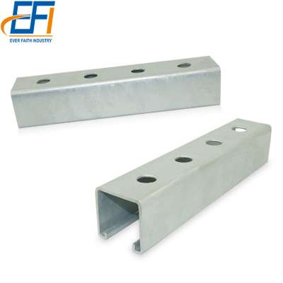 Punched channel steel gi slotted channel 41 x 21 unistrut channel gi 1- 5/8"x 1-3/8"x 3mtr